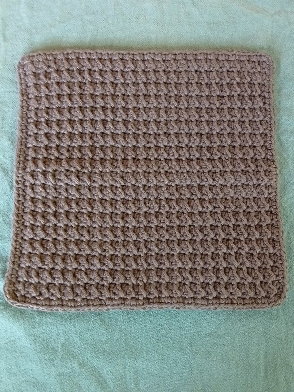 Hand Made Crochet Wash Cloths - Brown And Grey